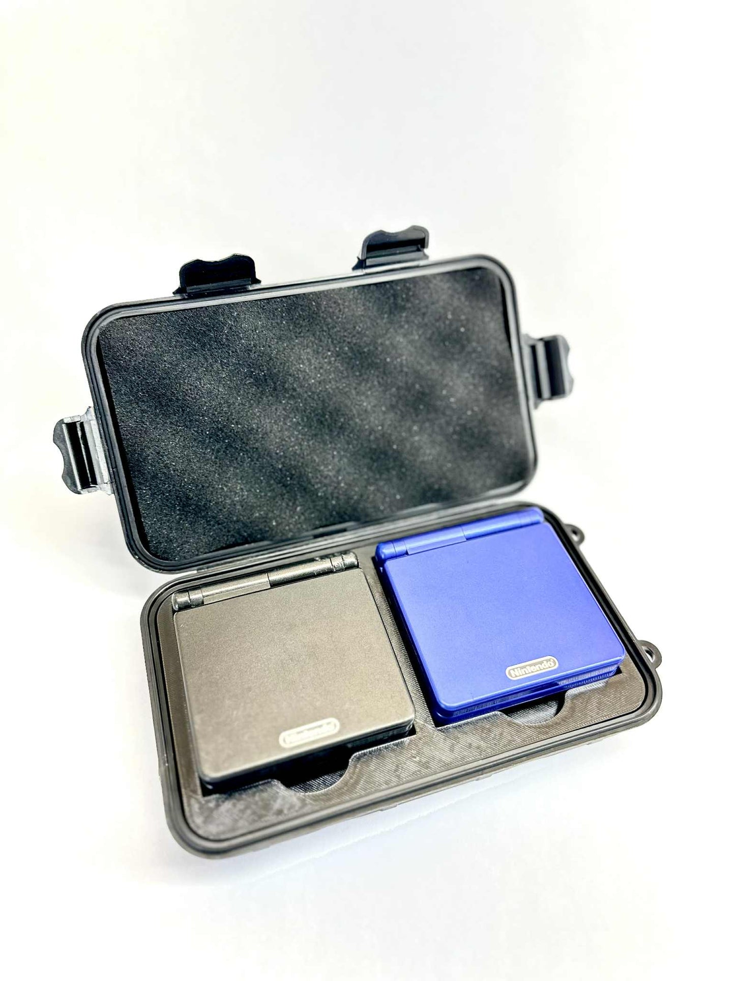 Dual Gameboy Advance SP Carry Case – Holds 2 Consoles + 6 Games | Compact Protective Travel Storage Case | Custom 3D Printed by SENAC LLC
