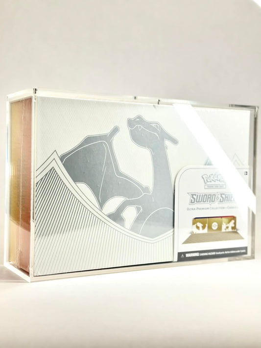 Pokémon Charizard UPC Acrylic Case (SWSH Era) | Ultra-Premium Display & Protection for Sealed Collector Boxes