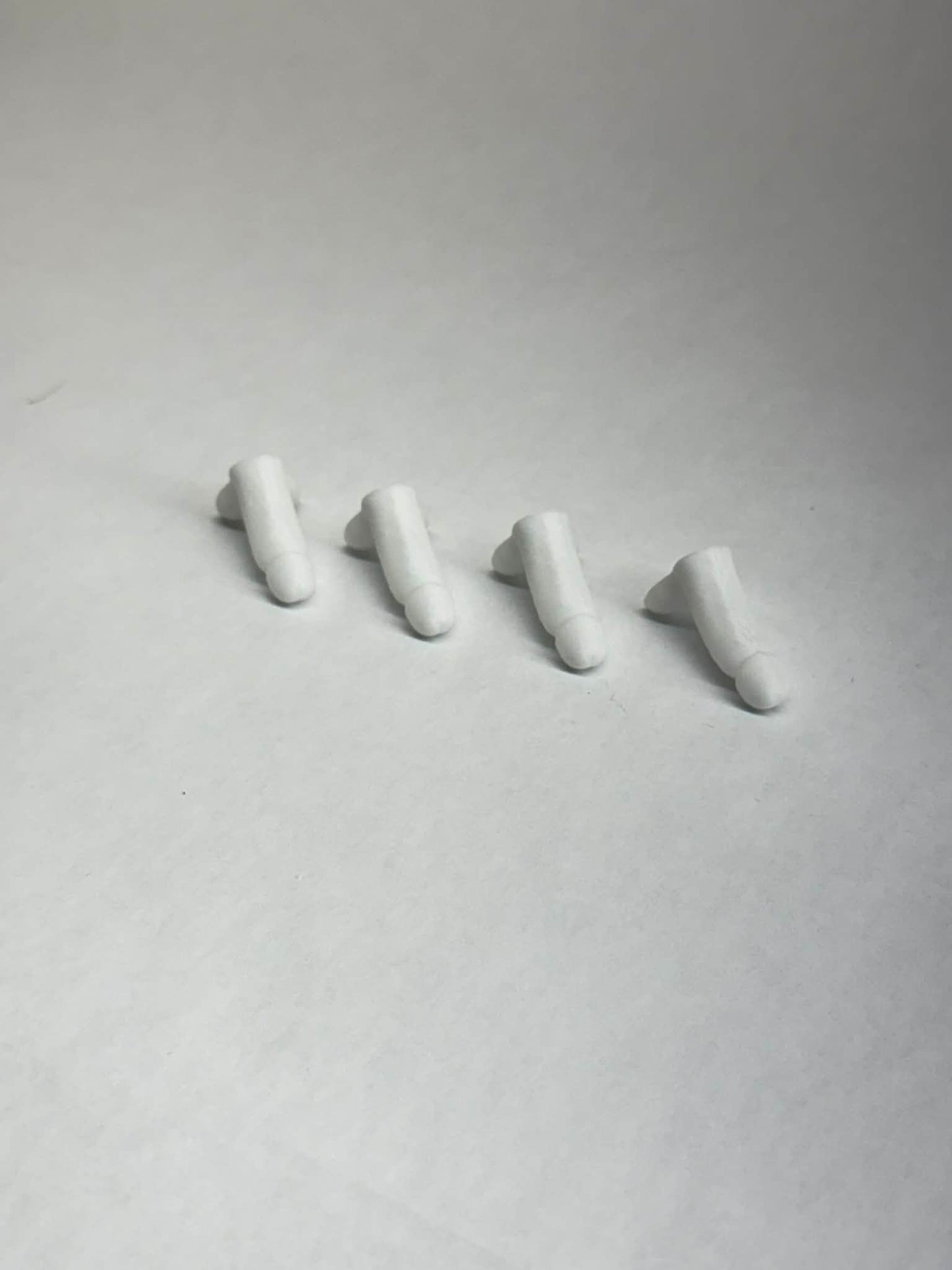 White 3D Printed Tire Valve Stem Caps – Funny Gag Gift, Car Prank Accessory, Set of 4