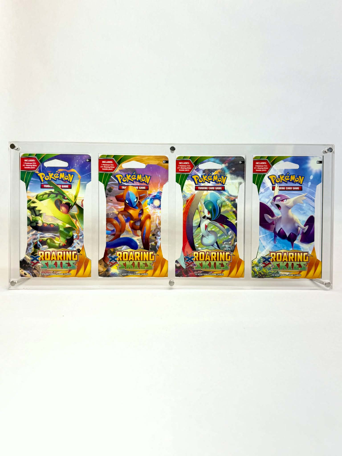 Pokémon Sleeved Blister Art Set Acrylic Display Case | Fits 4x Sleeved Blisters | Bolt-Secured | Dual Display | 99% UV