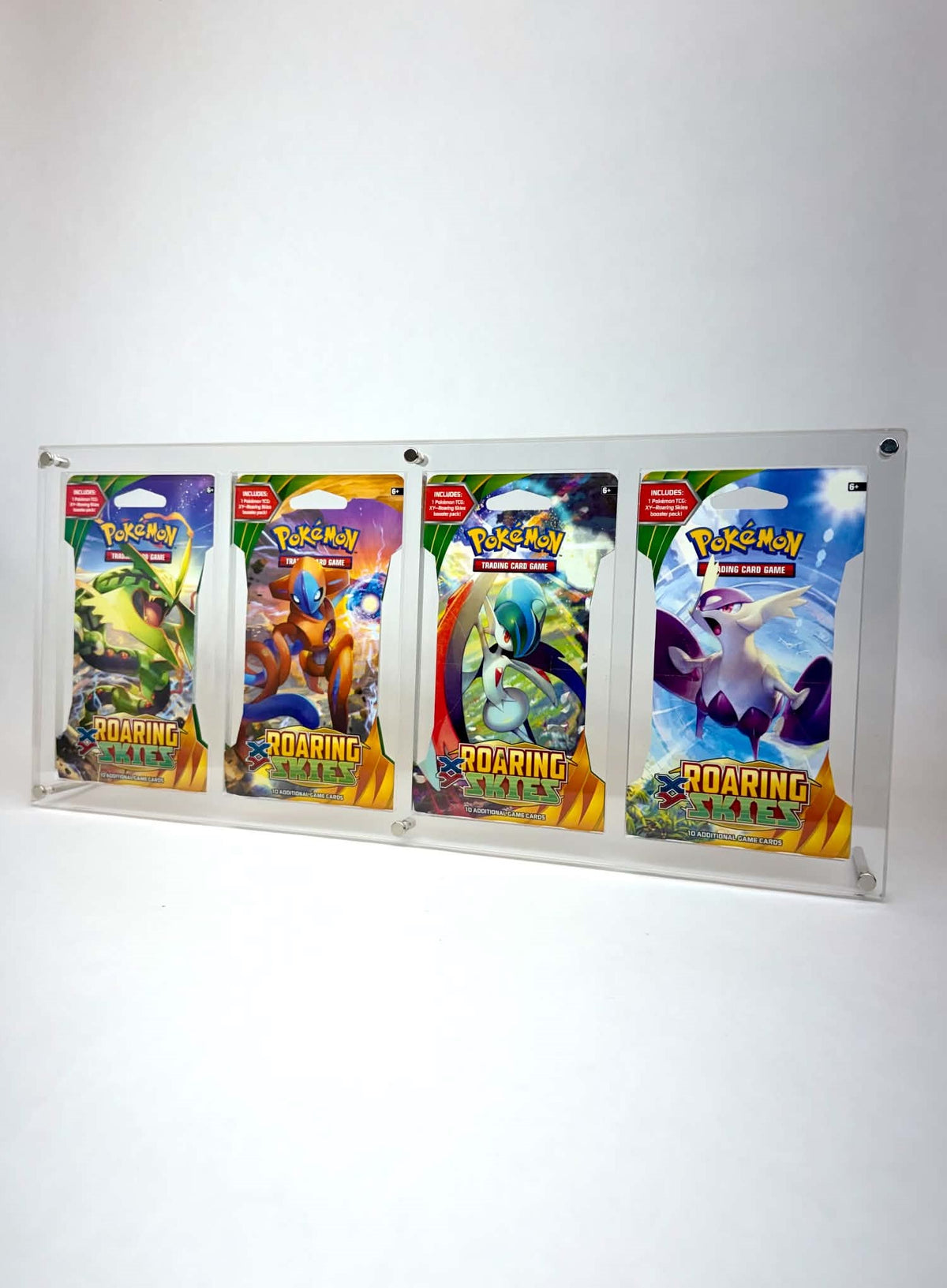 Pokémon Sleeved Blister Art Set Acrylic Display Case | Fits 4x Sleeved Blisters | Bolt-Secured | Dual Display | 99% UV