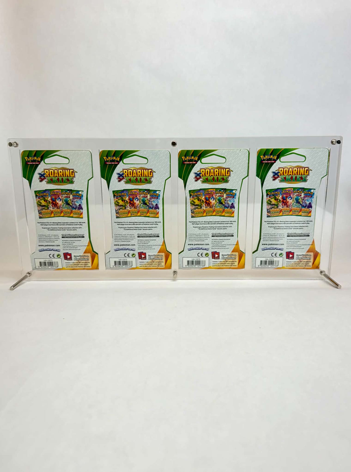 Pokémon Sleeved Blister Art Set Acrylic Display Case | Fits 4x Sleeved Blisters | Bolt-Secured | Dual Display | 99% UV
