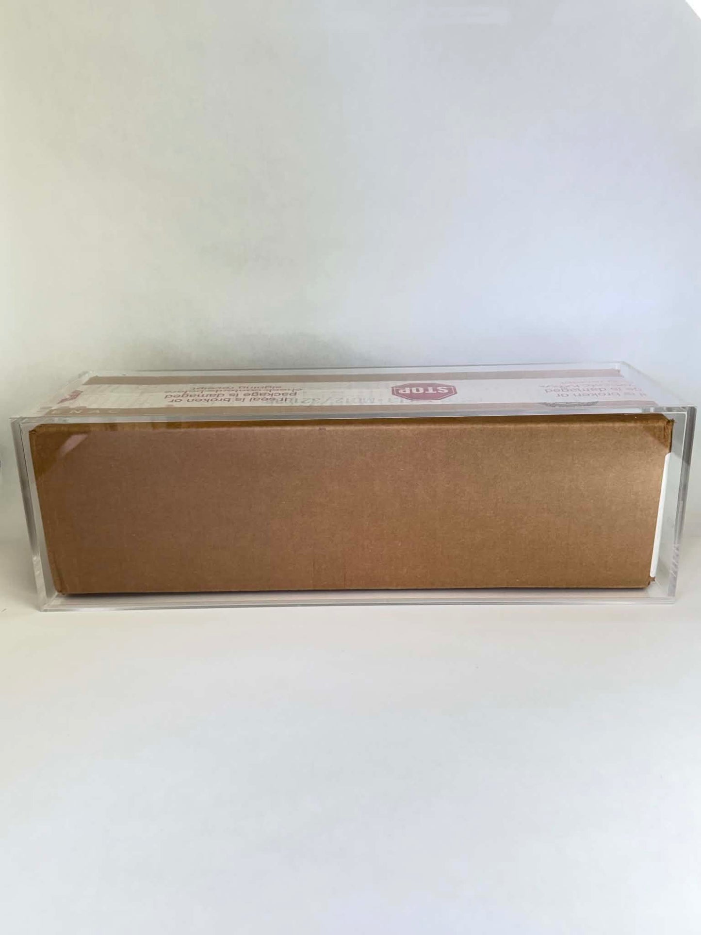 Acrylic Display Case FOR Pokémon Factory Sealed Booster Box Case | Fits 6-Box Distribution Case STOP Tape | Sliding Lid | Sealed Collector Protector