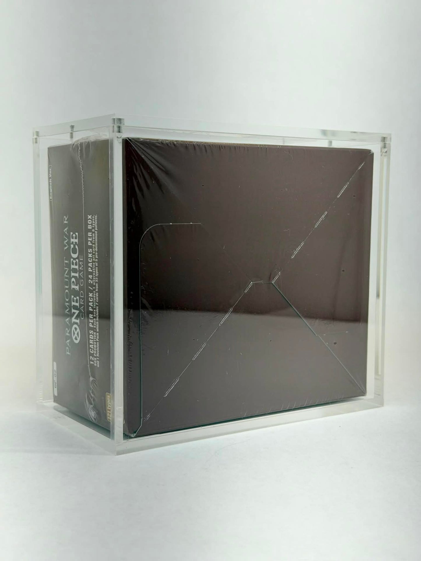 One Piece OP02 Paramount War Booster Box Acrylic Display Case UV Protection Magnetic Lid