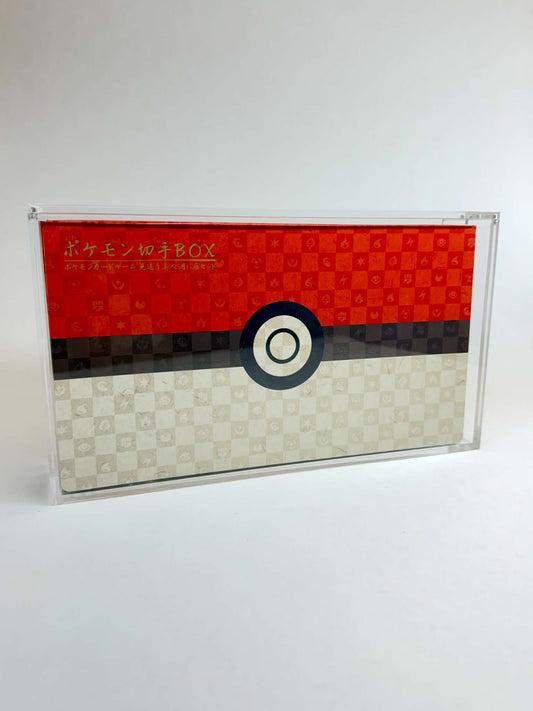 Acrylic Display Case FOR Japanese Pokémon Stamp Box | Japan Post Deluxe Stamp Box Set | Beauty Looking Back Pikachu | 6-Magnet Lid