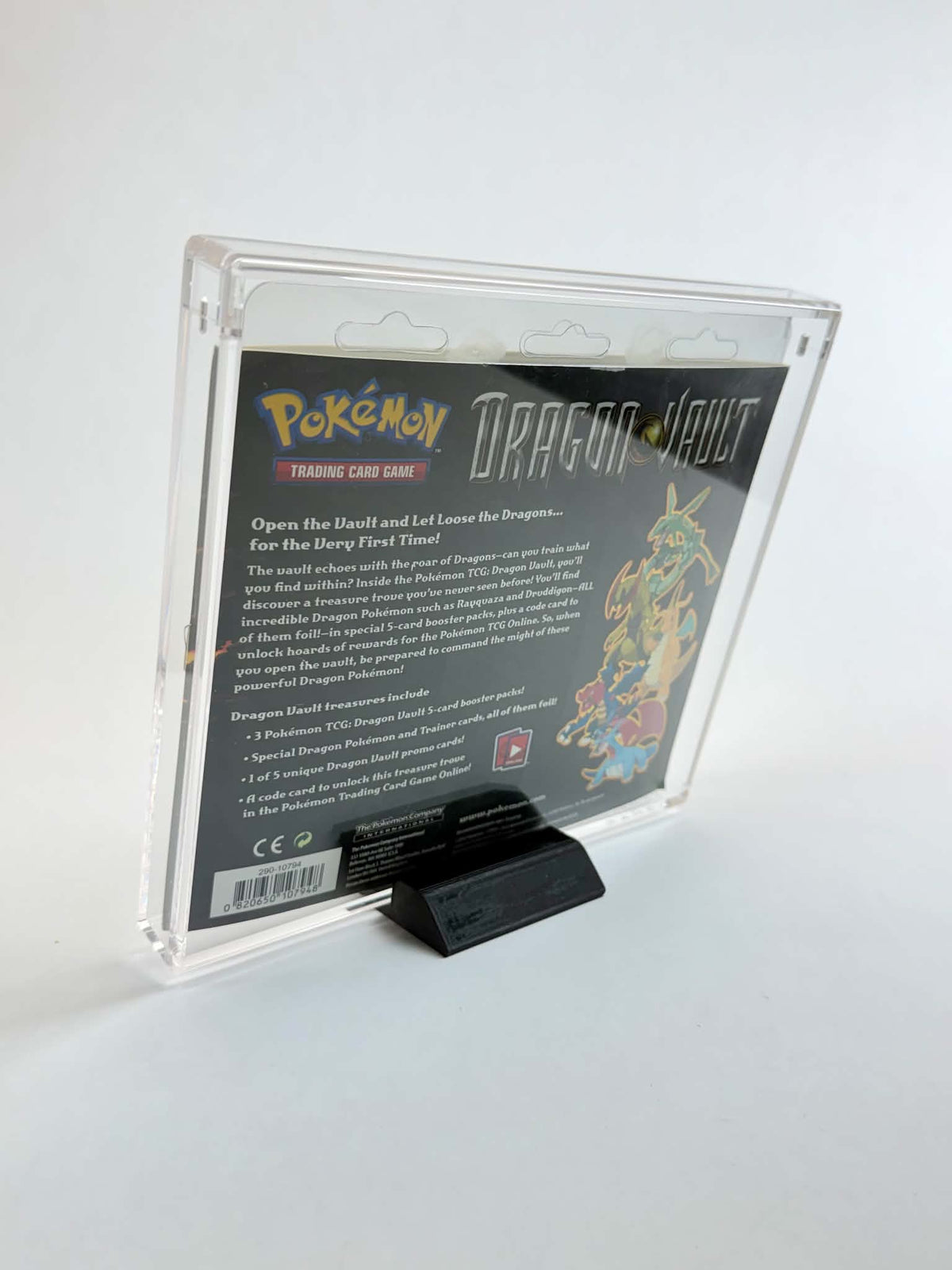 Acrylic Display Case FOR Pokémon Sleeved 3-Pack Blister | Black & White XY Era | Dragons Exalted | U-Shape Lid | Stand Included