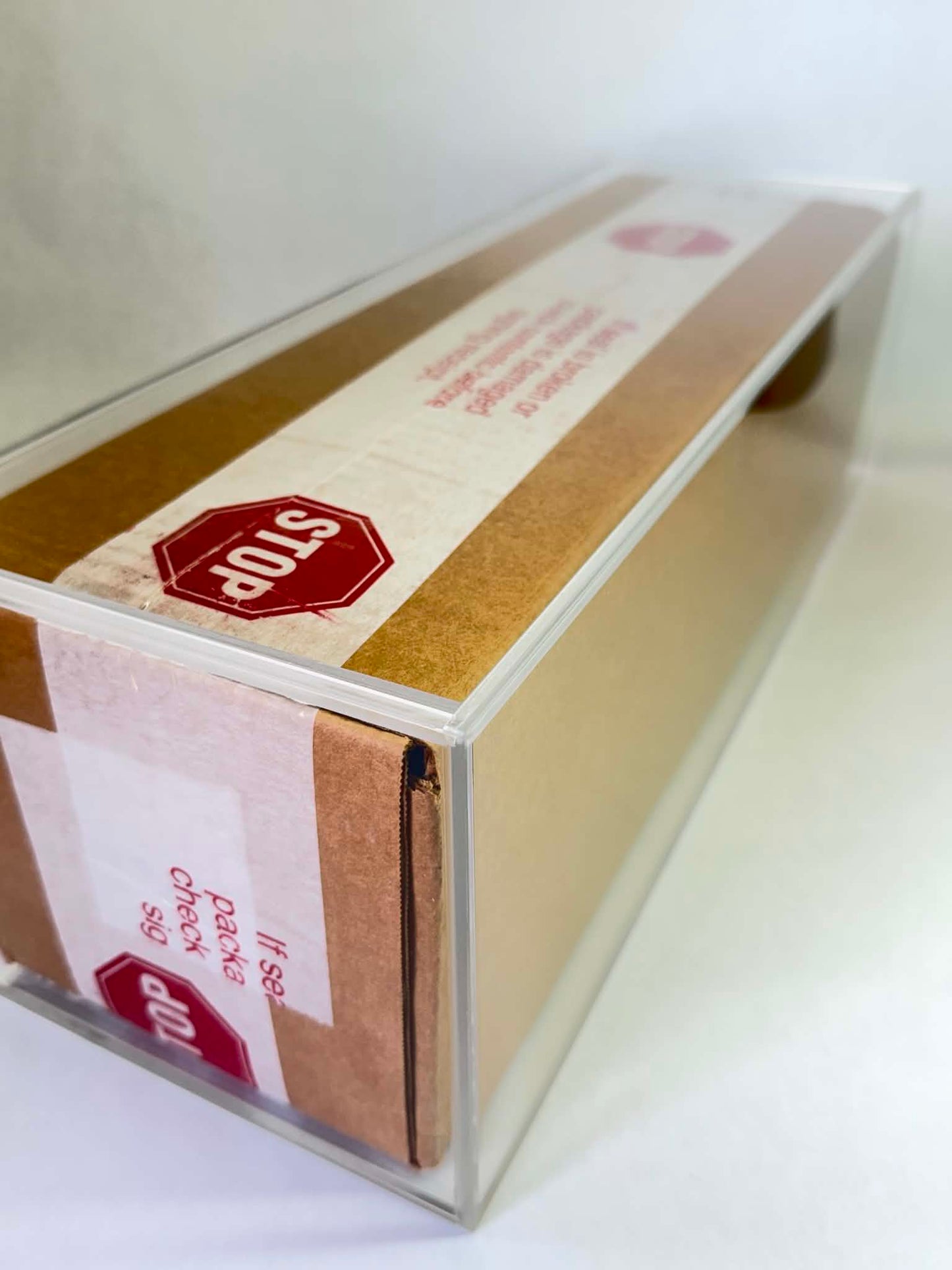 Acrylic Display Case FOR Pokémon Factory Sealed Booster Box Case | Fits 6-Box Distribution Case STOP Tape | Sliding Lid | Sealed Collector Protector